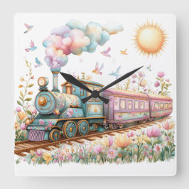 Whimsical barnväggklocka fyrkantig klocka