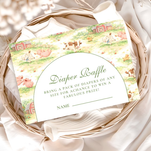 Whimsical Barnyard Garden Diapper Raffle Tilläggskort (Skapare uppladdad)