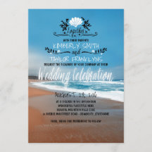 Whimsical Beach Wedding bjudande