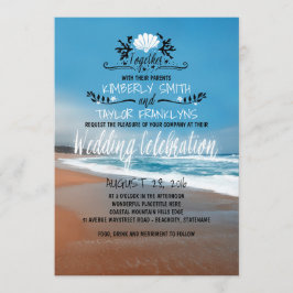 Whimsical Beach Wedding bjudande Inbjudningar