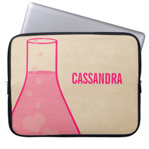 Whimsical Beaker Electronics Sleeve, Rosa Laptop Sleeve