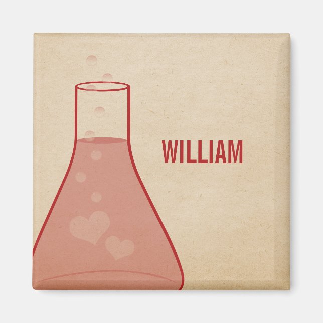 Whimsical Beaker Magnet, Red Magnet (Framsidan)