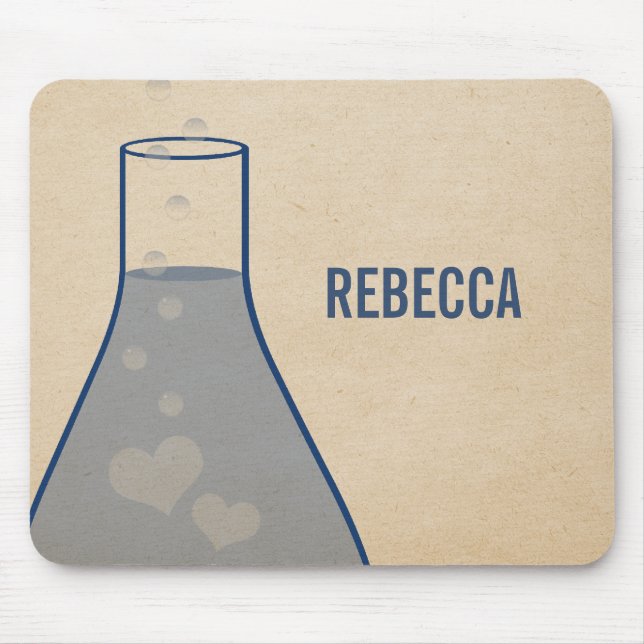 Whimsical Beaker Mousepad, Blue Musmatta (Framsidan)