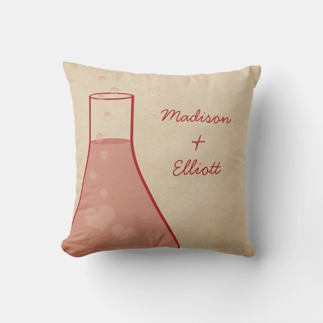 Whimsical Beaker Pillow, Red Kudde (Framsida)