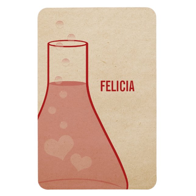 Whimsical Beaker Premium Magnet, Röd Magnet (Vertikal)