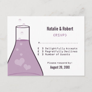 Whimsical Beaker Responcard, Lila OSA Kort