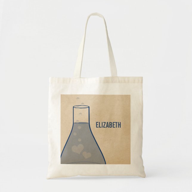 Whimsical Beaker Tote Bag, blå Tygkasse (Framsidan)