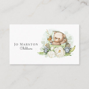 Whimsical Bear Childcare Affärskort Visitkort