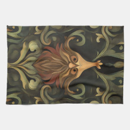 Whimsical Bearded Guardian Kökshandduk