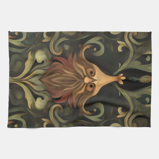 Whimsical Bearded Guardian Kökshandduk (Horisontell)