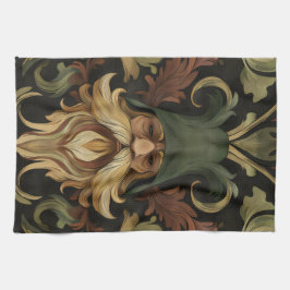 Whimsical Bearded Guardian Kökshandduk