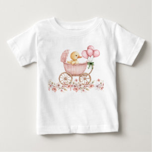 Whimsical Bebis Anka i Barnvagn T Shirt