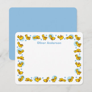 Whimsical Bebis Ankungar Ankung Blå Bebis Baby Sho Tack Kort