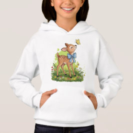 Whimsical Bebis Hjort & Fjäril Guld Fickur T Shirt