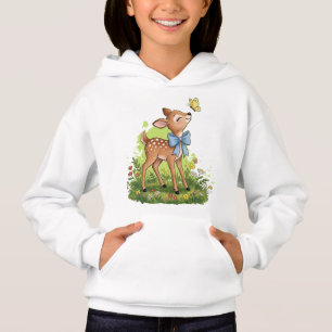 Whimsical Bebis Hjort & Fjäril Guld Fickur T Shirt