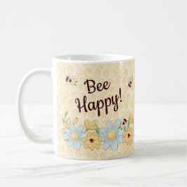 Whimsical Bee Lycklig Kaffemugg