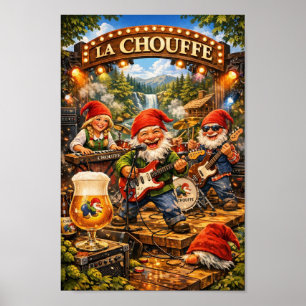 Whimsical belgisk ölband Bash-affisch Poster