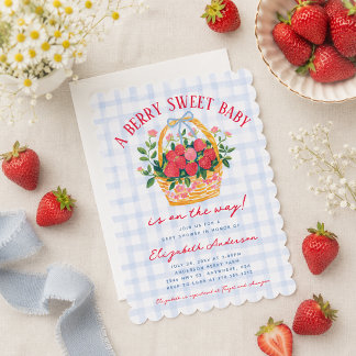 Whimsical Berry Söt Baby Shower Inbjudan