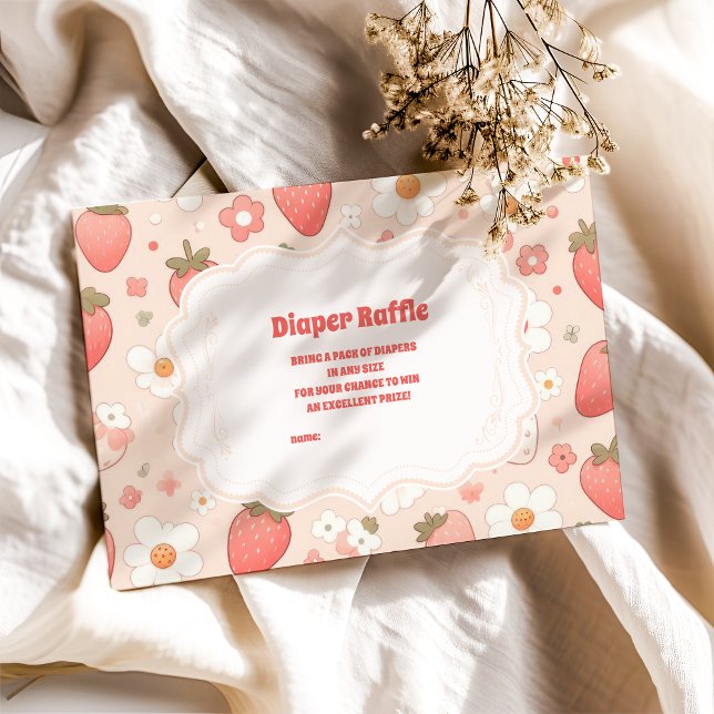 Whimsical Berry Sweet Rosa Diapper Raffle Tilläggskort (Skapare uppladdad)