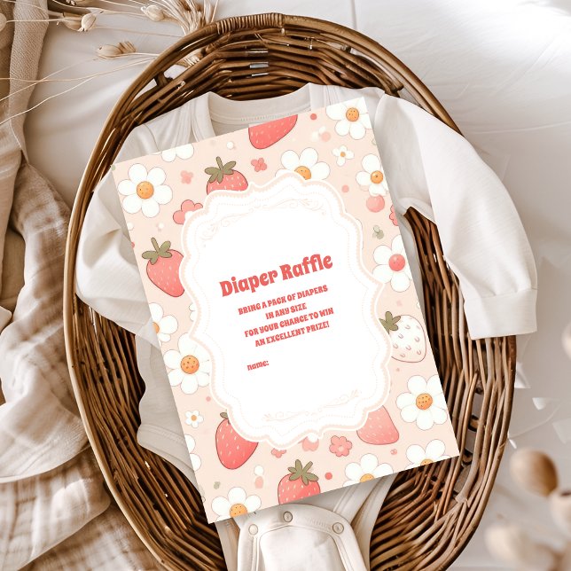 Whimsical Berry Sweet Rosa Diapper Raffle Tilläggskort (Skapare uppladdad)