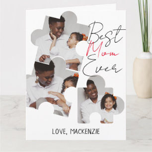 Whimsical Best Mom Ever Pusselbit Fotografi Kort