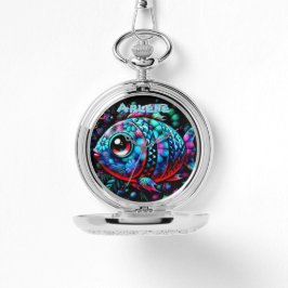 Whimsical Big-Eyed Fish Nautical Personalized Armbandsur