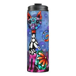 Whimsical Big-Eyed Funky Abstract Kitty Cat