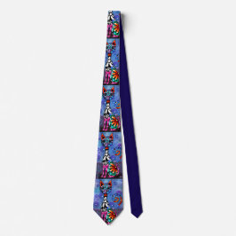 Whimsical Big-Eyed Funky Abstract Kitty Cat Slips