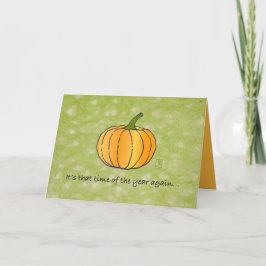 Whimsical BIG Pumpkin Halloween Kort