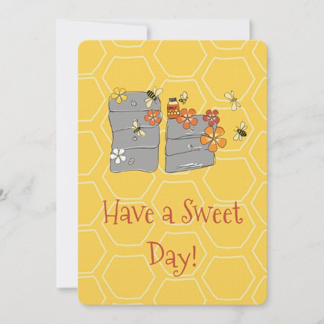 Whimsical Bihusvälkomstkort Julkort (Framsida)