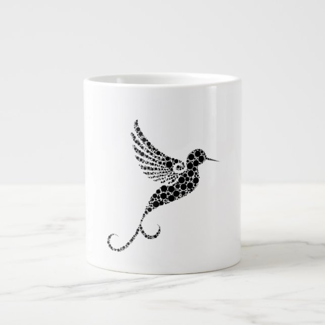 Whimsical Bird Pattern Illustration Coffee Mug Jumbo Mugg (Framsidan)