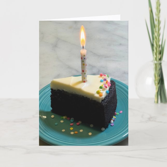 Whimsical Birthday Cake Card Tack Kort (Framsida)