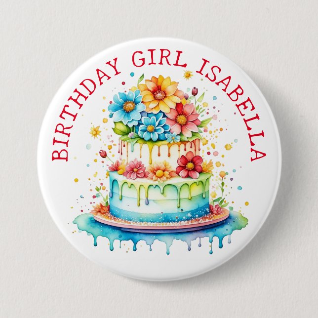Whimsical Birthday Girl Knapp (Framsida)