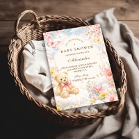 Whimsical Björn Och Moln Baby Shower