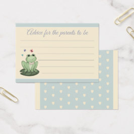 Whimsical Blå Groda Baby Råd för Föräldrar Visitkort