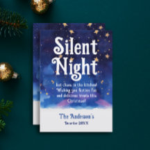 Whimsical Blå Tyst Natt Magisk Jul Vinter