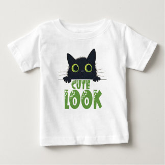 "Whimsical Black Cat Kids" T-Shirt - direkt Cu