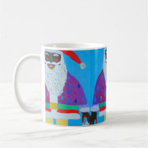 Whimsical Black Santa Mugg