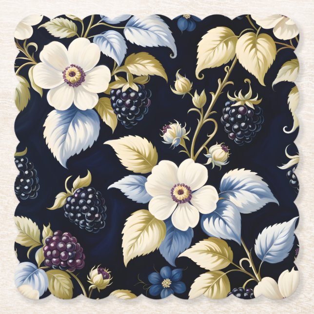 Whimsical Blackberry Botanicals  Underlägg Papper (Framsida)