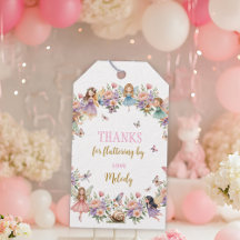 Whimsical blomfairi trädgård födelsedag 