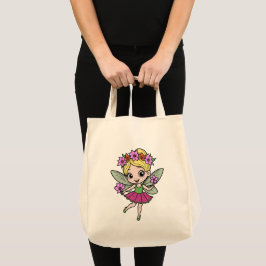 Whimsical Blomma Älv Totebag Tygkasse