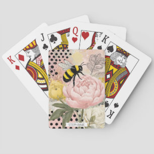 Whimsical Blomma och Bina – Mysig Blommig (2) Casinokort
