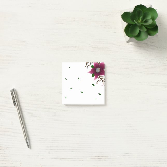Whimsical Blomma och Fallande Löv Post-it Block (Kontor)