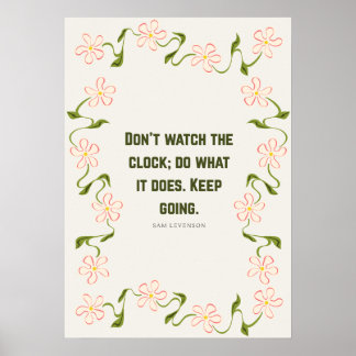 Whimsical Blommig Citat Poster – Produktivitet
