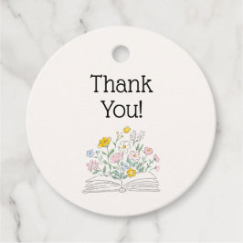 Whimsical Blommig En Ny Kapitel Bröllopsdusch  Gåvor Etiketter