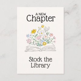 Whimsical Blommig En Ny Kapitel Bröllopsdusch  Tilläggskort