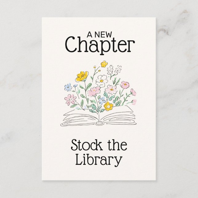 Whimsical Blommig En Ny Kapitel Bröllopsdusch  Tilläggskort (Framsida)