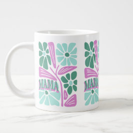 Whimsical Blommig Mamma  Jumbo Mugg
