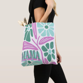 Whimsical Blommig Mamma  Tygkasse