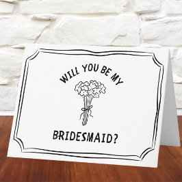 Whimsical Blommigt Bow Bouquet Bridesmaid Frieri Kort